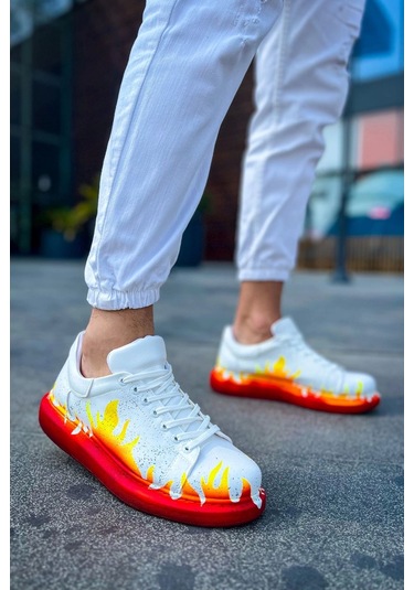 Ch254 Cbt Pittura Erkek Ayakkabı 535 Kırmızı Alev Çok Renkli