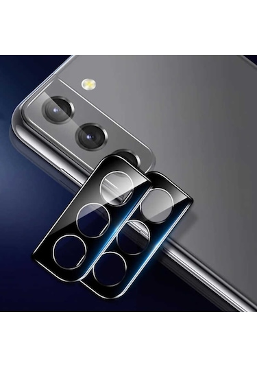 Galaxy S21 Ultra Zore 3D Kamera Camı Koruyucu Siyah
