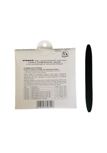 Pyramid 706200 Model Alman Profesyonel Ud Teli-Mızrap