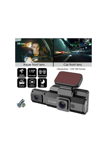 Novahub Çift Sürüş Kaydedici, 3.0 Ekran, 170 Geniş Açılı, Hareket Algılayıcı, Araba İçi Dvr