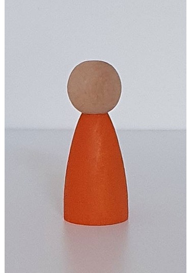 Waldorf Montessori Peg Bebek Mini İnsancık Boyalı 5'li Set Doğ...