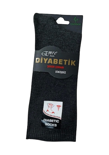 Emre Erkek Diyabetik Bambu Çorap 6 Adet Asorti