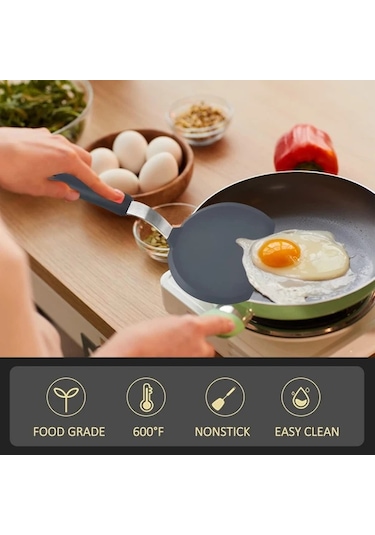 Brightnova 3 Pack Spatula 3 Adet Silikon Spatula Seti 600 C Isıya Dayanıklı Yapışmaz Tencere Mutfak Aletleri Ahşap