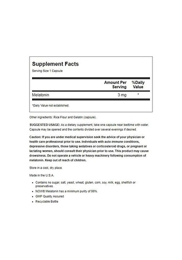 Now Food 3 Mg 60 Caps