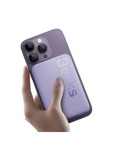 Benks Mp10 6000 mAh İnce Tasarımlı Magsafe Powerbank Mor