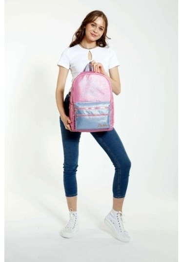 Kaukko Sparklesırt Çantası Duble Pembe Krn-k1567