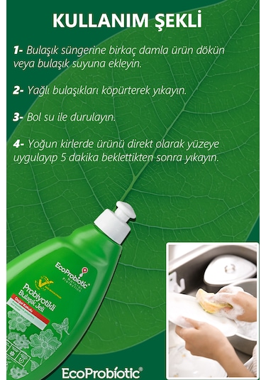 Probiyotikli Bulaşık Jeli 400 Ml Temiz İçerikli, Çevre Dostu, Ağır Kimyasal İçermez