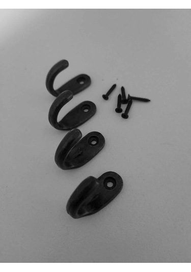 Fincan Askı 4 Adet Büyük Siyah Dekoratif Tekli Bijuteri Askılık Aksesuar