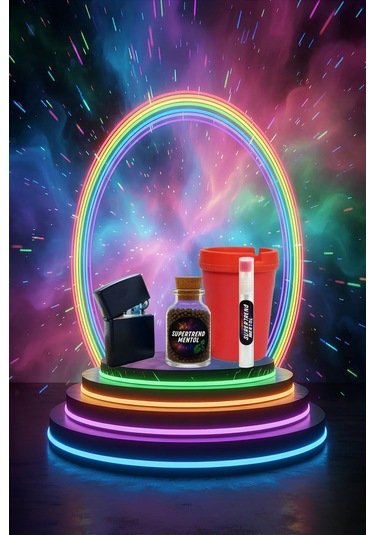 Mentol Topu 1000 Adet Böğürtlen Mentol 1 Adet Apliaktör, Zippo Çakmak Ve Küllük Hediye Çok Renkli