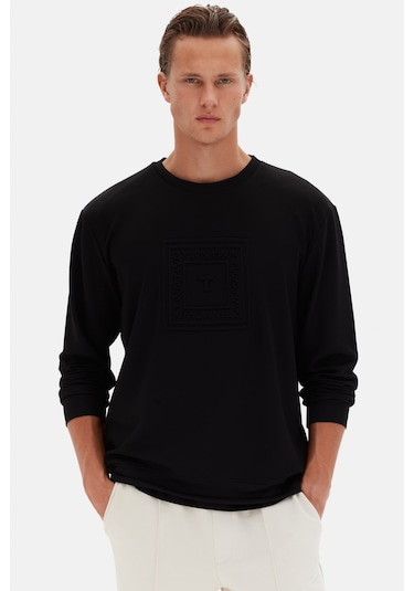 Twn Relaxed Fit Siyah Düz Sweatshirt 5ece26172400m Çok Renkli