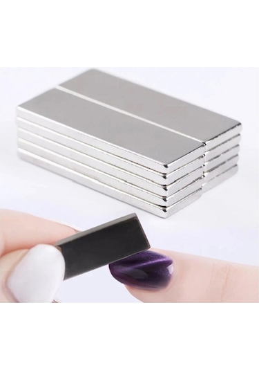 20 Adet Neodyum Mıknatıs Magnet 30x10x2 Mm Dikdörtgen Güçlü Mıknatıs