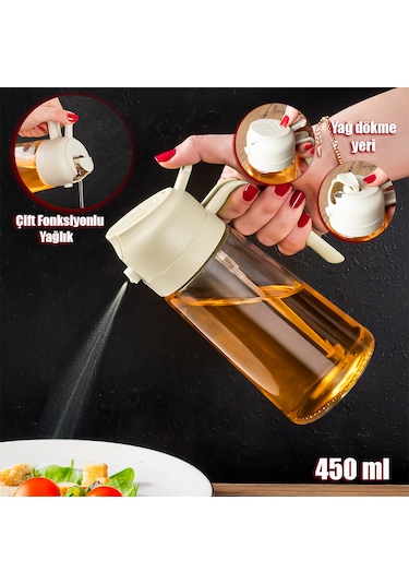 Porsima Alk-3154 Çok Amaçlı Cam Sprey Şişe Yağlık Yağdanlık Krem