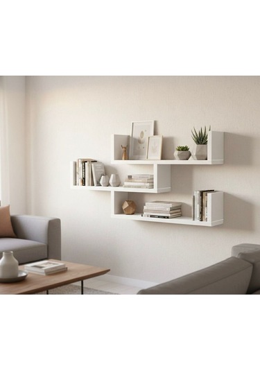 Minimalist Duvar Rafı Beyaz