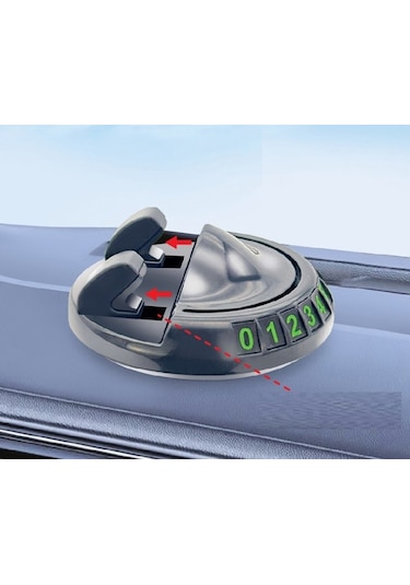 Kenpazar 360 Dönebilen Yapışkanlı Numaratörlü Araç Telefon Tutucu Siyah