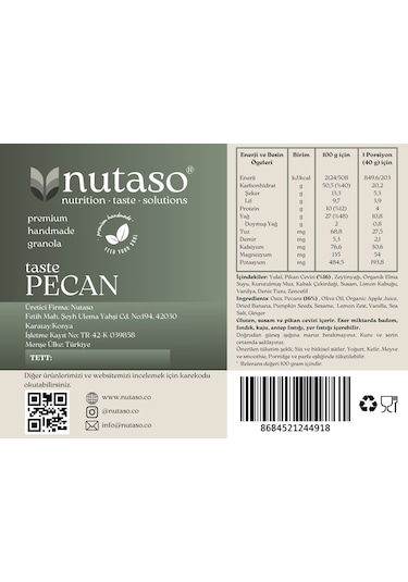 Pecan, Choco, Salty Granola 60 Gr X 3