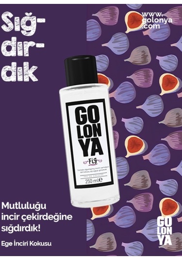 Golonya Ege İnciri Kokulu Cam Şişe Kolonya 250 ML
