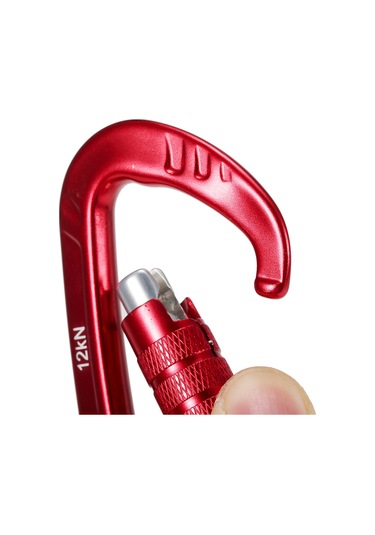 Maiyame 7075 Alüminyum 12kn Dayanıklı D-karabiner, Tırmanma İçin 2 Adet Set, Kırmızı Çok Renkli