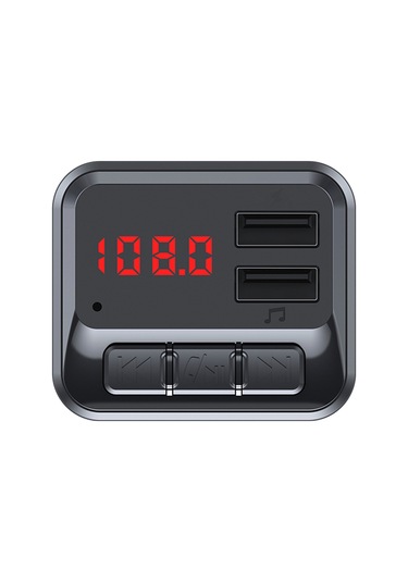 Symbee Siyah Araç Şarj Cihazı - Bluetooth Müzik Oynatıcı, Fm Transmitter, 2 Usb Port, Telefon Cevaplama, Sigara Çakmaklı 3.1a