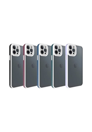 Zeyline Apple Uyumlu iPhone 12 Pro Max Zore Mima Kapak-mürdüm