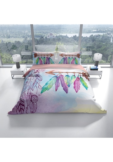 Cattleya Sleep 3D Pamuk Saten Çift Kişilik Nevresim Takımı