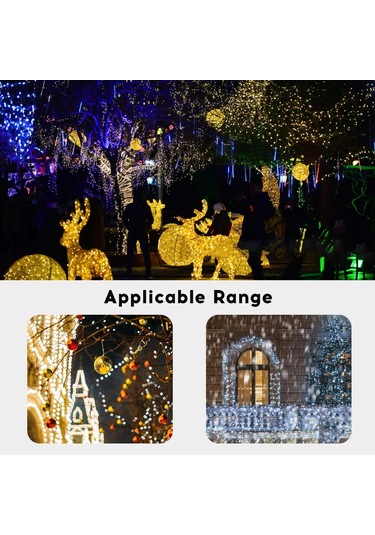 Enerji Tasarruflu Güneş Tüpü Dize Işık 22m 200 Lamba Boncuk 8 Fonksiyonlar 12 Diğer