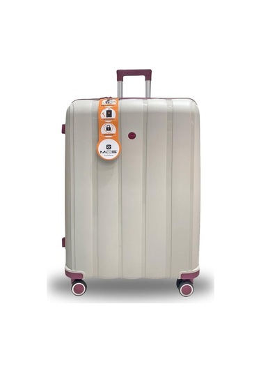Mçs Üçlü Polipropilen Valiz Seti V305 Kemik-mürdüm Kemik - Mürdüm