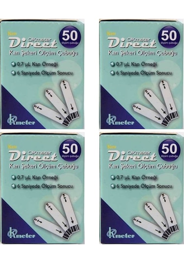 Okmeter Direct Şeker Ölçüm Stribi 4 x 50'li