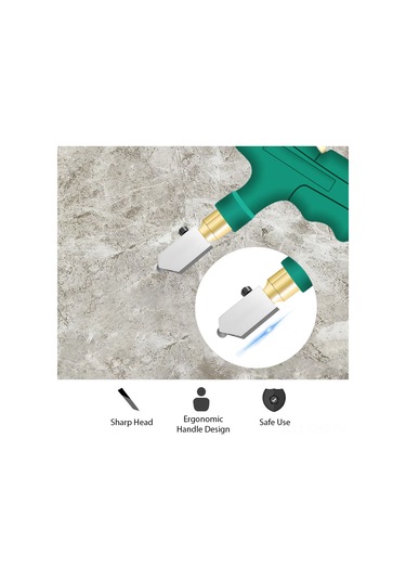 Aubyhe Cam Ve Seramik Kesici Takımı, Elden Tutulan Metal-plastik Gövde İle 2 Adet Yedek Uç, Kolay Ve Pratik Kullanım