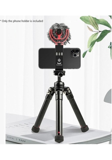 Novahub Profesyonel Alüminyum Telefon Tutucu - Soğuk Ayakkabı Bağlantılı, Tripod Uyumlu, Dayanıklı Klip