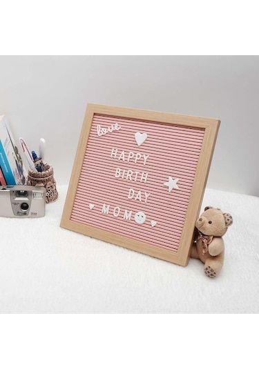 Pembe Yazı Panosu Mesaj Tahtası, 121 Beyaz Harf Karakterli