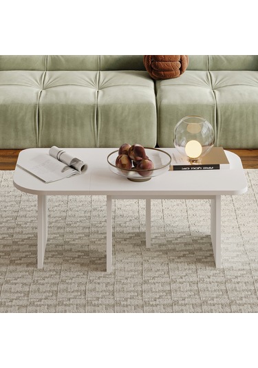 Iris Modüler Orta Sehpa Modern Tasarım, Çok Amaçlı Kullanım Sehpa Beyaz