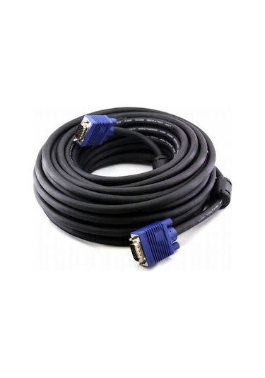 20 Metre Vga Kablo Monitör Projeksiyon Ekran Kablosu 15 Pın Vga