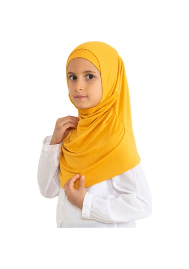 Çocuk Hazır Giyim Başörtüsü Şal Turban Viskon - Sarı SArı