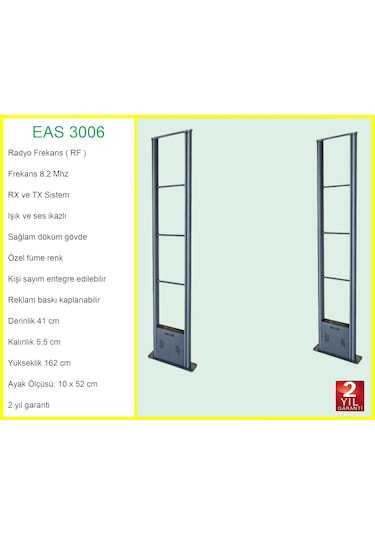 Eas 3006 Mağaza Ürün Koruma Alarm Sistemi Rf 8.2 Mhz