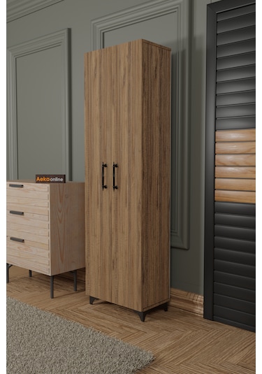 Ae-3085 Selen Atlantik Çam Ayakkabılık, 7 Raflı, Ayaklı, 2 Kapakl Atlantik Çam