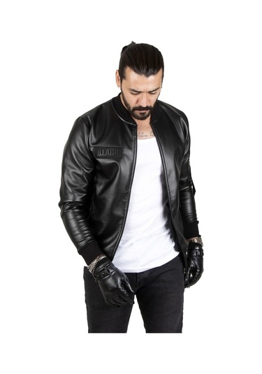 Deepsea Siyah Armalı Deri Kolej Mont 1820094 Siyah