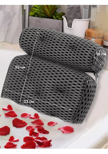 Shoppex Vantuzlu Baş İçin Baş Yatak Başlığı Ortopedik Yastık 179936605 Siyah