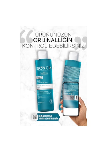 Bioxcin Acnium Yağlı ve Karma Cilt Salisilik Asit Tonik 200 Ml - Sebum Dengeleyici Niacinamide Glikolik Asit