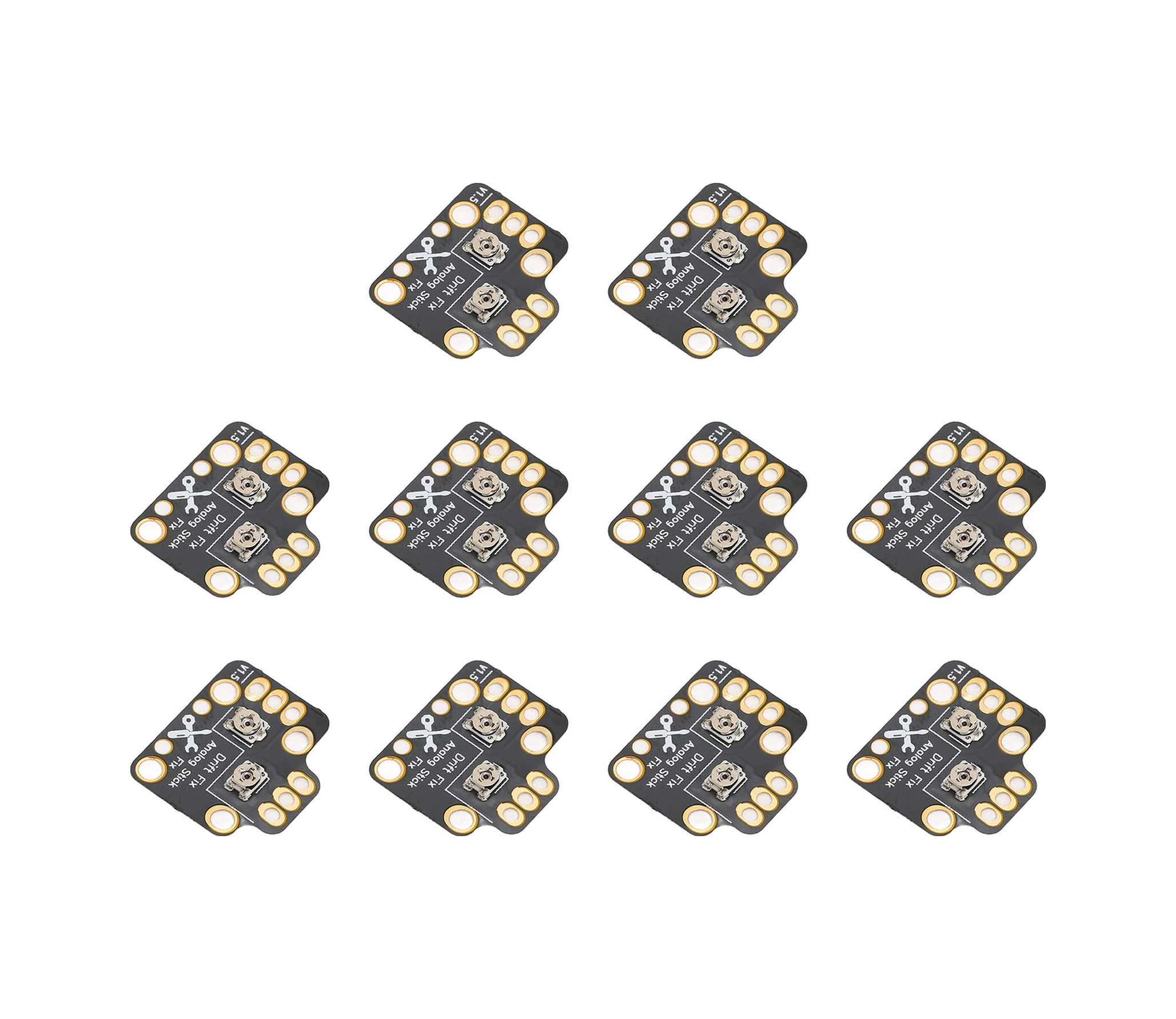 Shineyee Ps4/ps5/xbox Kontrolör Joystick Drift Tamir Modülü - 3d Direksiyon Sapma Tamiri Ve Kalibrasyon Plakası Siyah 10 Adet