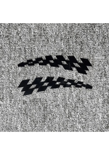 2p Otomobil Çıkartma Denetleyici Bayrağı F1 Yarış Jdm Yansıtıcı Dekorasyon Çizik Black 14x3.5cm 1 Piece Set