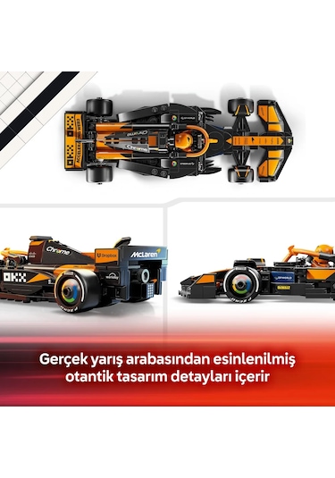 LEGO® Speed Champions McLaren F1® Team MCL38 Yarış Arabası 77251 - 10 Yaş ve Üzeri Çocuklar için Yaratıcı Oyuncak Yapım Seti (269 Parça)