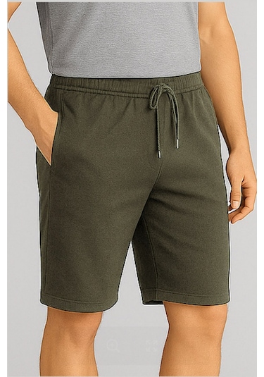 Wingetstar Cepli Bağcıklı Erkek Bermuda Şort Haki