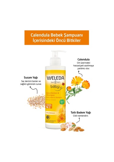 Weleda Calendula Özlü Organik Saç Ve Vücut Şampuanı 400 ML