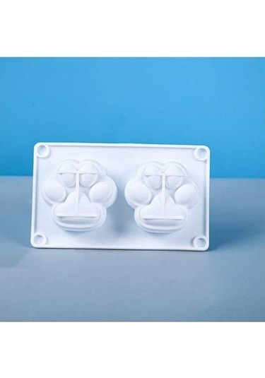 Fastbuy Silikon Paskalya Tavşanı Kek Kalıbı, 2'li Izgara Mus, Kedi Pençesi Tasarımı, Fırınlanabilir, Çok Renkli, Ev Yapımı P Çok Renkli