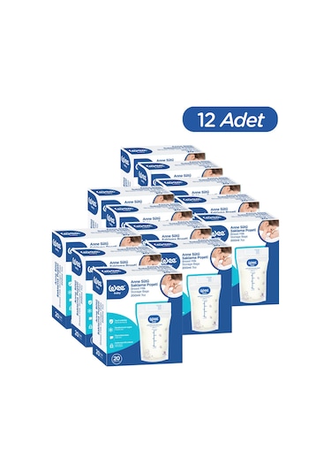 20'li Anne Sütü Saklama Poşeti 20x12 240 Adet