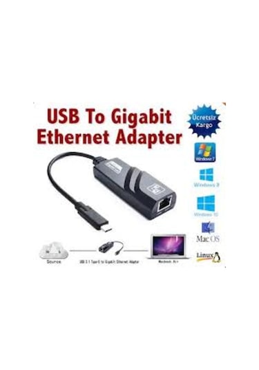 20032800 Gigabit Usb Ethernet Çeviriçi 10/100/1000 Usb 3.0 Rj-45 (343200614)