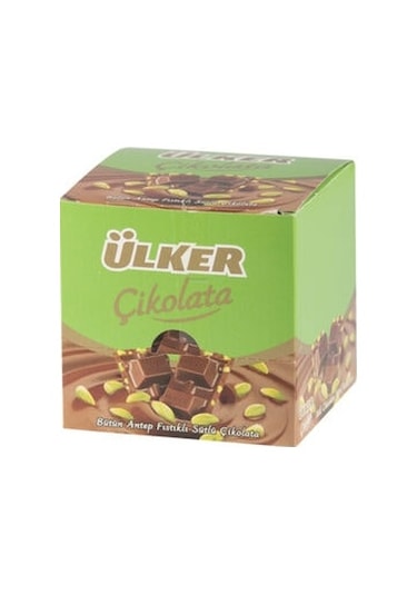 Ülker Bütün Antep Fıstıklı Kare Çikolata 6 x 65 G