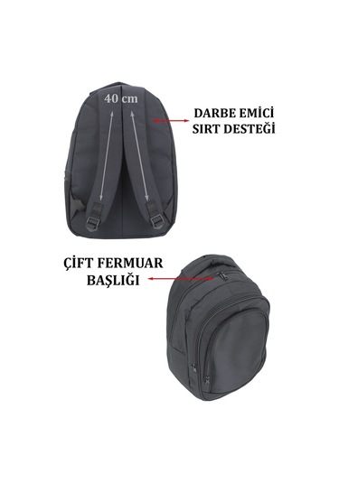 Case Club Siyah Kadın Sırt Çantası Su Geçirmez Kumaş
