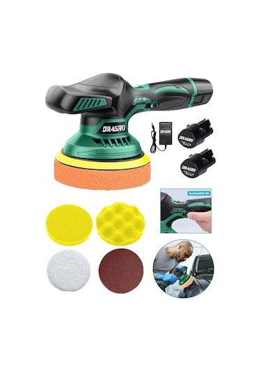 Dragro Alman Drg-598vf Orbital Devirli Kömürsüz Akülü Araç,parke,mermer,ahşap Polisaj Cila Makinesi Y