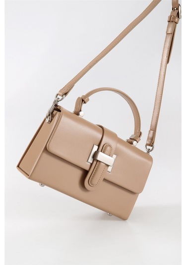 Ççs 17569 Kadın Omuz Askılı El Çantası-bej Bej
